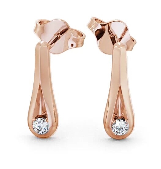 Drop Round Diamond Earrings 18K Rose Gold ERG54_RG_THUMB2 