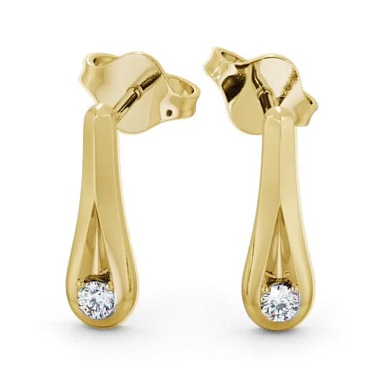 Drop Round Diamond Earrings 18K Yellow Gold ERG54_YG_THUMB2 