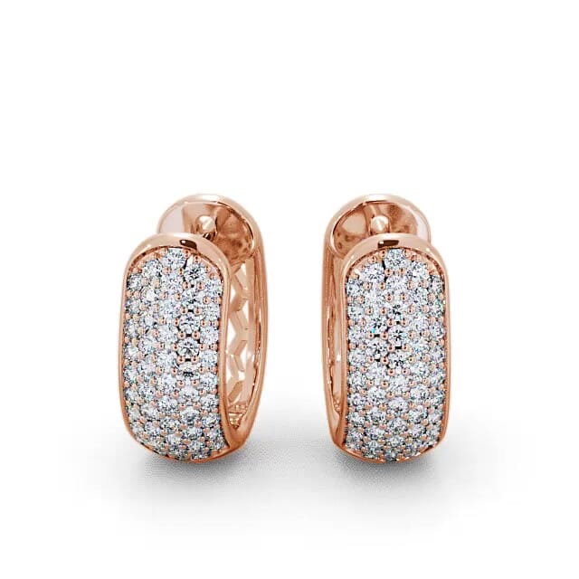 Hoop Round Diamond 0.40ct Earrings 18K Rose Gold - Kaisley ERG56_RG_EAR