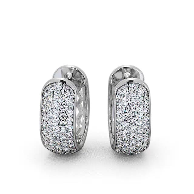 Hoop Round Diamond 0.40ct Earrings 9K White Gold - Kaisley ERG56_WG_EAR