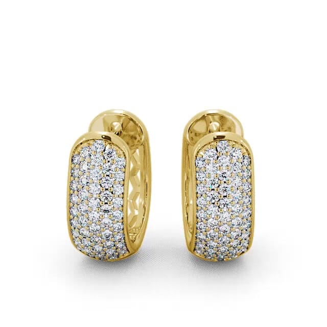 Hoop Round Diamond 0.40ct Earrings 9K Yellow Gold - Kaisley ERG56_YG_EAR