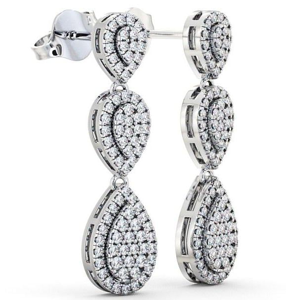 Drop Round Diamond 0.70ct Glamorous Earrings 18K White Gold ERG57_WG_THUMB1 