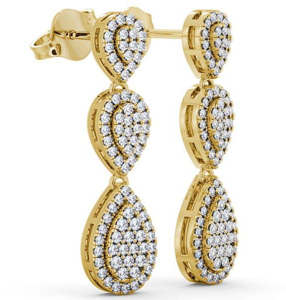 Drop Round Diamond 0.70ct Glamorous Earrings 18K Yellow Gold ERG57_YG_THUMB1 