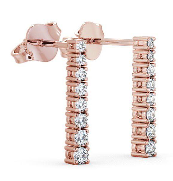 Journey Round Diamond Drop Earrings 18K Rose Gold ERG58_RG_THUMB1 