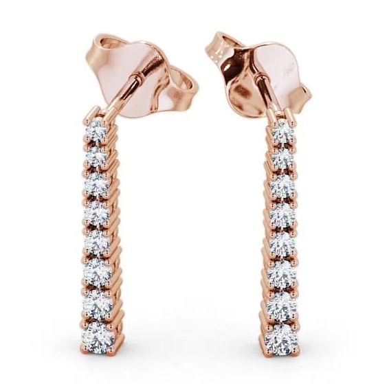 Journey Round Diamond Drop Earrings 18K Rose Gold ERG58_RG_THUMB2 
