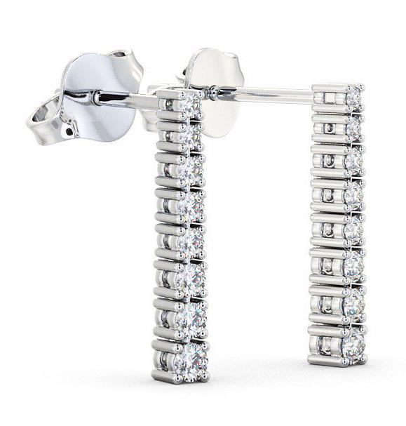 Journey Round Diamond Drop Earrings 18K White Gold ERG58_WG_THUMB1 