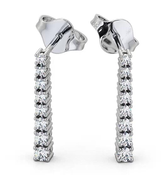 Journey Round Diamond Drop Earrings 18K White Gold ERG58_WG_THUMB2 