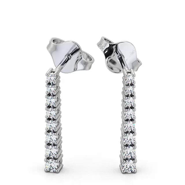 Journey Round Diamond Earrings 18K White Gold - Carla ERG58_WG_EAR