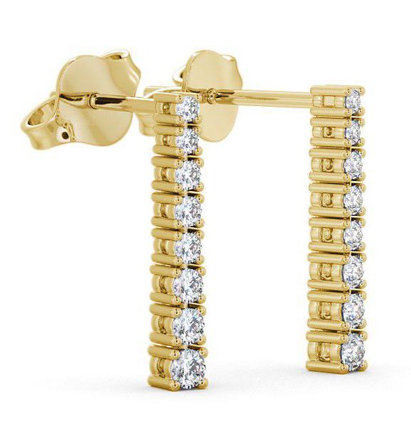 Journey Round Diamond Drop Earrings 18K Yellow Gold ERG58_YG_THUMB1 