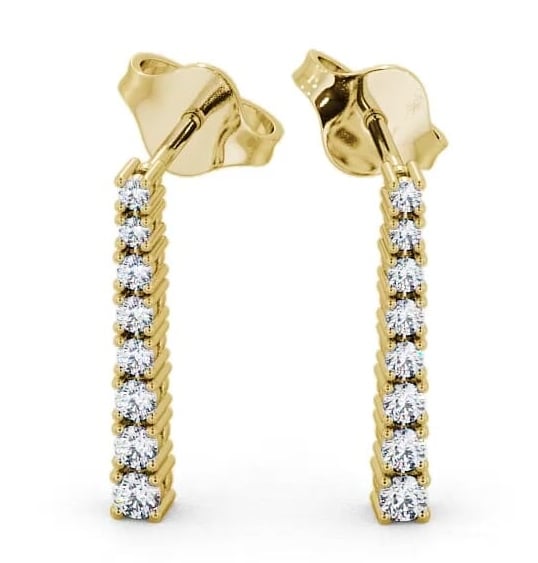Journey Round Diamond Drop Earrings 18K Yellow Gold ERG58_YG_THUMB2 