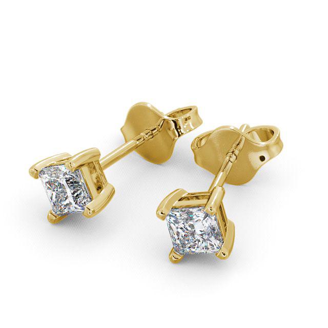 Pair 9ct White Gold 0.10ct Solitaire Diamond Stud Earrings – 4 Claw, SI2 Clarity, H Color