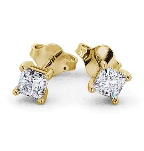 Princess Diamond Four Claw Stud Earrings 9K Yellow Gold ERG68_YG_THUMB2 