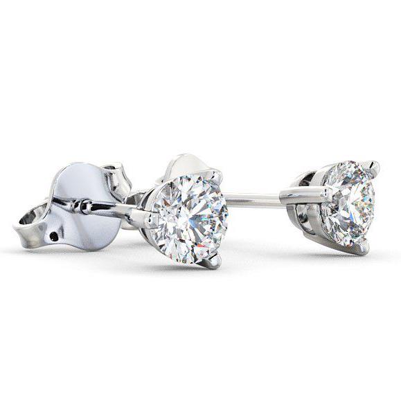 Round Diamond Three Claw Stud Earrings 9K White Gold ERG71_WG_THUMB1 