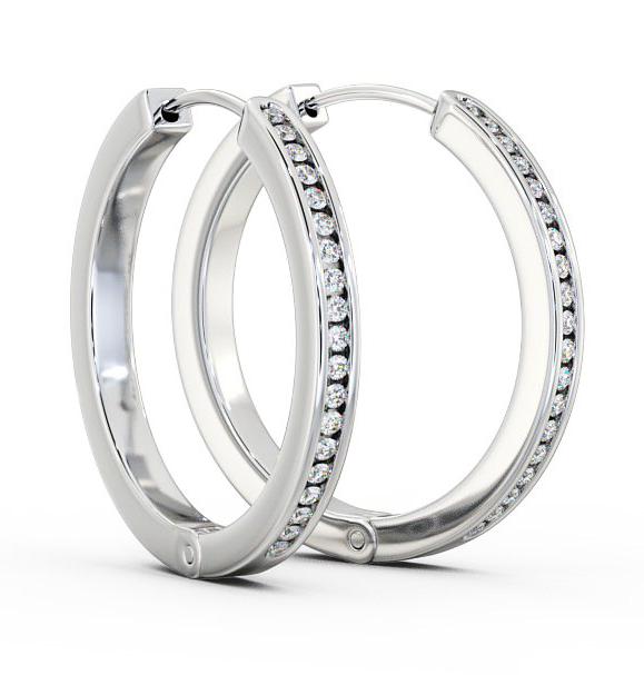 Hoop Round Diamond Channel Set Earrings 18K White Gold ERG79_WG_thumb1.jpg 