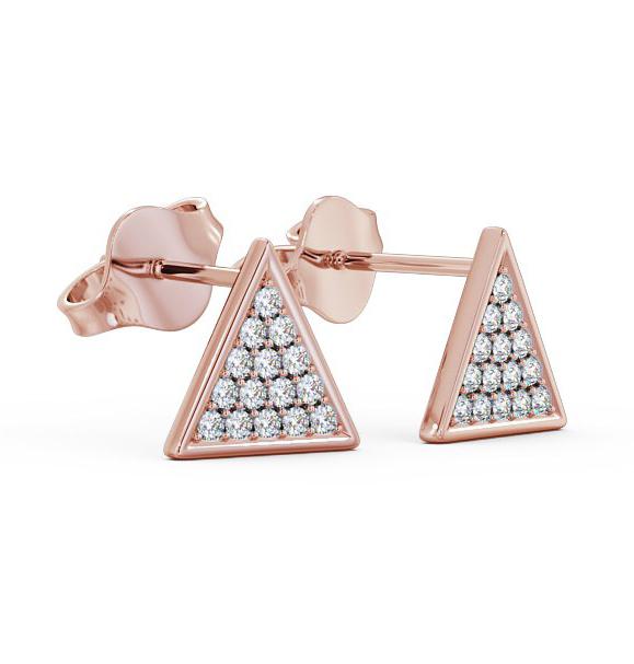 Triangle Style Round Diamond Cluster Earrings 18K Rose Gold ERG82_RG_THUMB1 