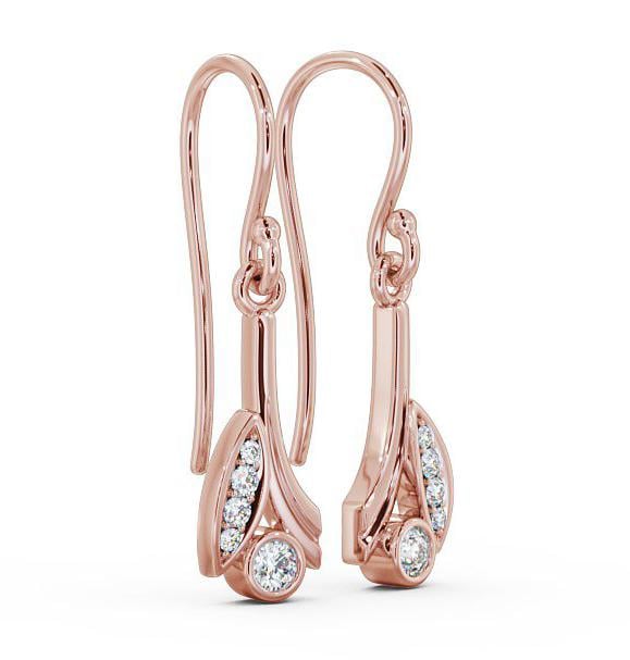 Drop Round Diamond Earrings 18K Rose Gold ERG90_RG_THUMB1 