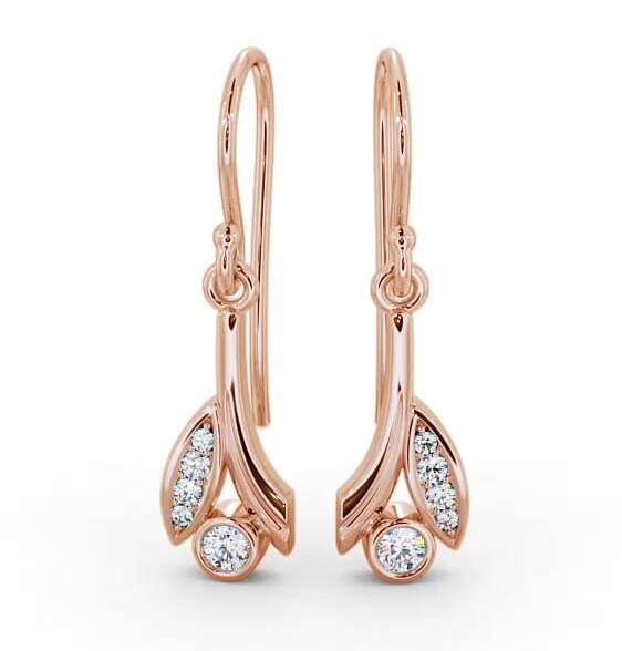 Drop Round Diamond Earrings 18K Rose Gold ERG90_RG_THUMB2 