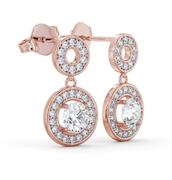Double Circle Halo Round Diamond Earrings 9K Rose Gold ERG93_RG_THUMB1 