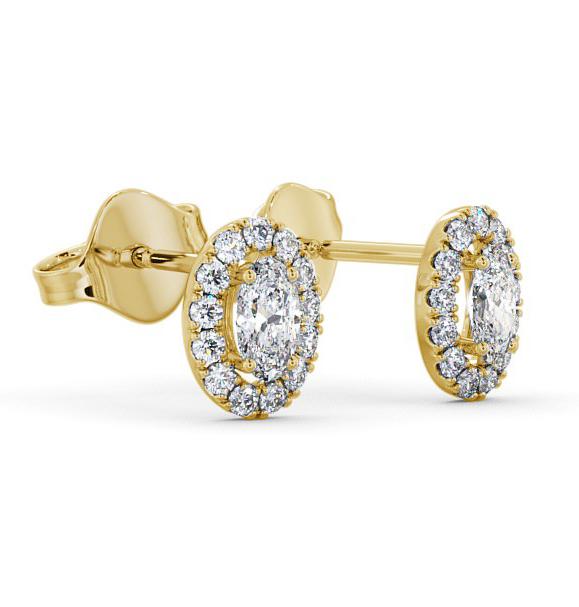 Halo Oval Diamond Classic Earrings 9K Yellow Gold ERG99_YG_THUMB1 