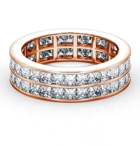 Full Eternity Princess Diamond Double Channel Ring 9K Rose Gold FE10_RG_THUMB2 