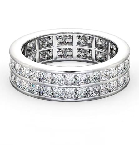 Full Eternity Princess Diamond Double Channel Ring 18K White Gold FE10_WG_THUMB2 