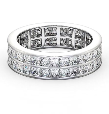 Full Eternity Princess Diamond Double Channel Ring 18K White Gold FE10_WG_THUMB2 