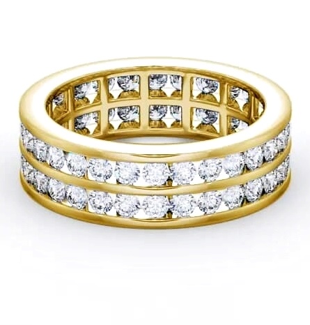 Full Eternity Round Diamond Double Channel Ring 9K Yellow Gold FE11_YG_THUMB2 
