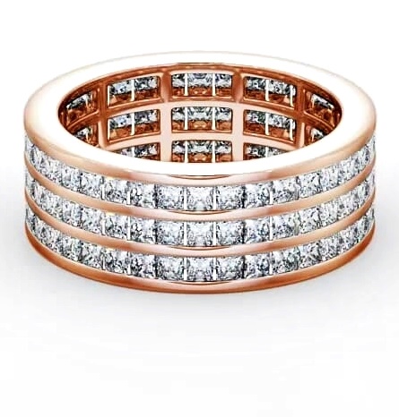 Full Eternity Princess Diamond Treble Channel Ring 9K Rose Gold FE12_RG_THUMB2 