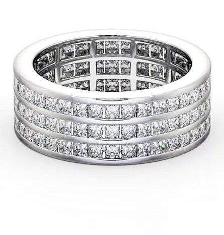 Full Eternity Princess Diamond Treble Channel Ring 18K White Gold FE12_WG_THUMB2 