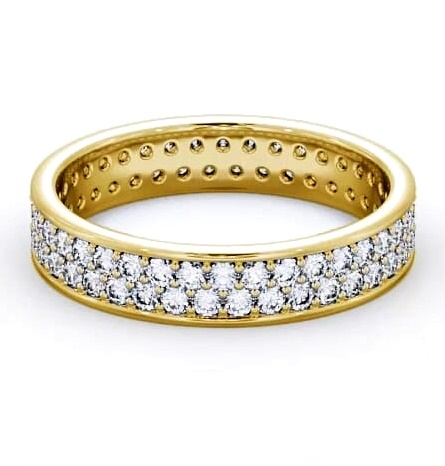 Full Eternity Round Diamond Double Row Ring 18K Yellow Gold FE13_YG_THUMB2 