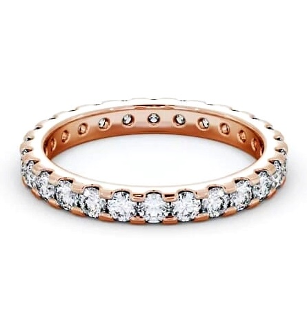 Full Eternity Round Diamond Classic Style Ring 9K Rose Gold FE14_RG_THUMB1