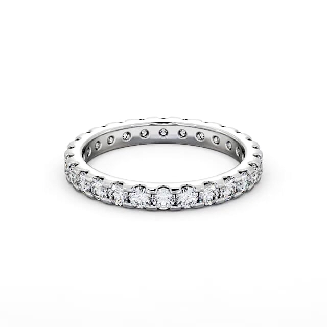 Full Eternity Round Diamond Ring 18K White Gold - Yadira FE14_WG_HAND