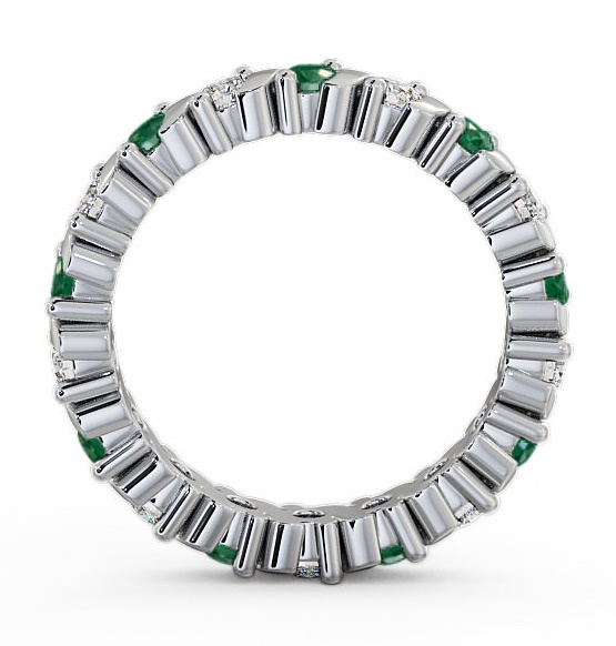 Full Eternity Emerald and Diamond 1.17ct Ring 18K White Gold FE16GEM_WG_EM_THUMB1 