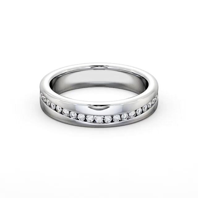 Full Eternity Round Diamond 0.35ct Wedding Ring 18K White Gold - Teresa FE17_WG_HAND
