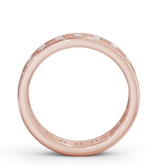 Ladies Round Diamond Flush Setting Wedding Ring 18K Rose Gold FE18_RG_THUMB1 