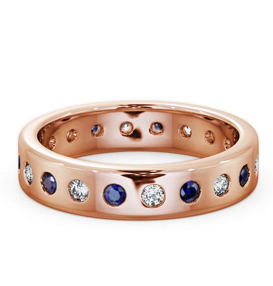 Blue Sapphire and Diamond 0.70ct Wedding Ring 18K Rose Gold FE18GEM_RG_BS_THUMB1