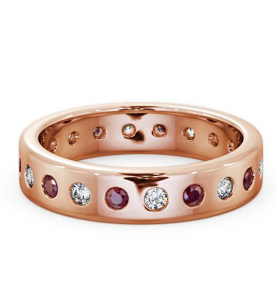 Ruby and Diamond 0.70ct Wedding Ring 18K Rose Gold FE18GEM_RG_RU_THUMB1