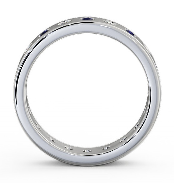Blue Sapphire and Diamond 0.70ct Wedding Ring 18K White Gold FE18GEM_WG_BS_THUMB1 