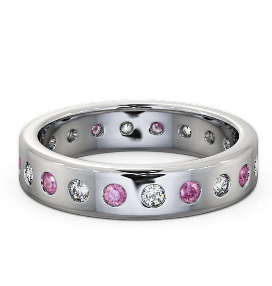 Pink Sapphire and Diamond 0.70ct Wedding Ring 18K White Gold FE18GEM_WG_PS_THUMB2 