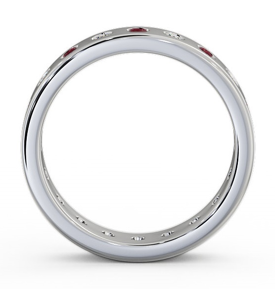 Ruby and Diamond 0.70ct Wedding Ring 18K White Gold FE18GEM_WG_RU_THUMB1 