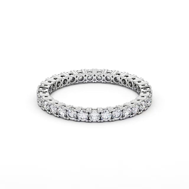 Full Eternity Round Diamond Ring 18K White Gold - Allura FE1_WG_HAND
