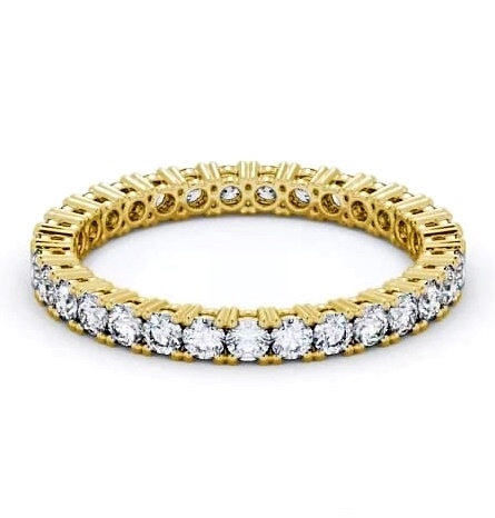 Full Eternity Round Diamond Classic Style Ring 9K Yellow Gold FE1_YG_THUMB1