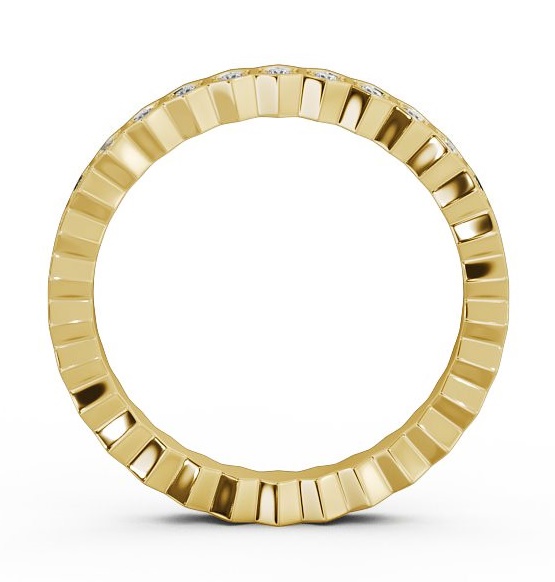 Full Eternity Round Diamond Bezel Hexagon Ring 9K Yellow Gold FE24_YG_THUMB1 