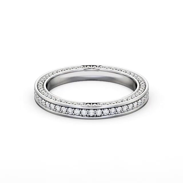 Full Eternity 0.70ct Round Diamond Ring 18K White Gold - Talayah FE25_WG_HAND