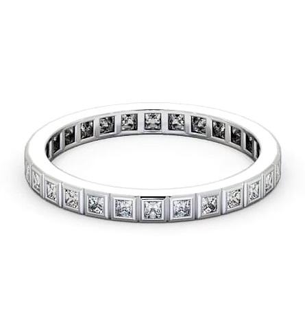 Full Eternity Princess Diamond Unique Bezel Style Ring Platinum FE2_WG_THUMB2 