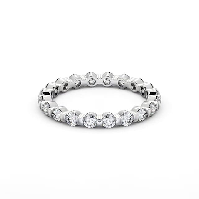 Full Eternity Round Diamond Ring 18K White Gold - Samya FE30_WG_HAND