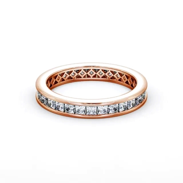 Full Eternity Princess Diamond Ring 18K Rose Gold - Dorcas FE32_RG_HAND
