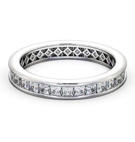 Full Eternity Princess Diamond Channel Set Ring 18K White Gold FE32_WG_THUMB2 