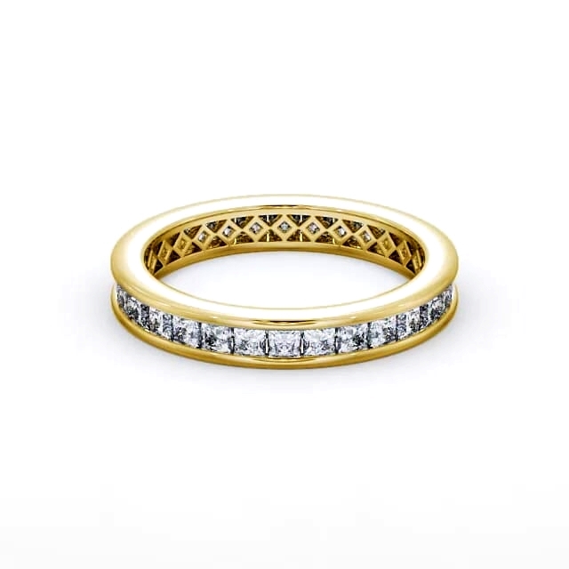 Full Eternity Princess Diamond Ring 18K Yellow Gold - Dorcas FE32_YG_HAND