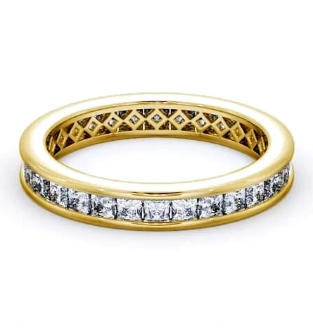 Full Eternity Princess Diamond Channel Set Ring 18K Yellow Gold FE32_YG_THUMB2 